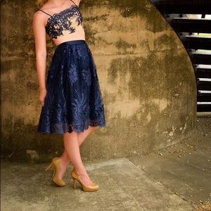 Glamorous Special Occasion Cocktail Navy Dress S